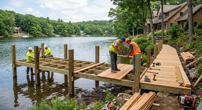 Pond Dock Installation in Overland Park, KS